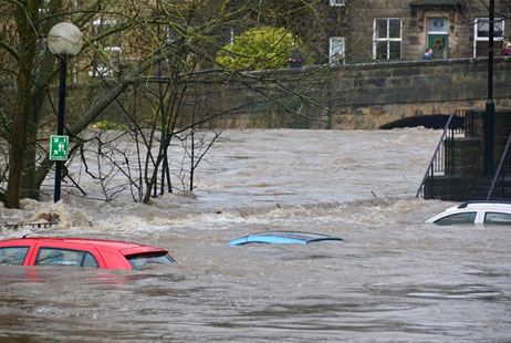 Floods, a danger to road safety