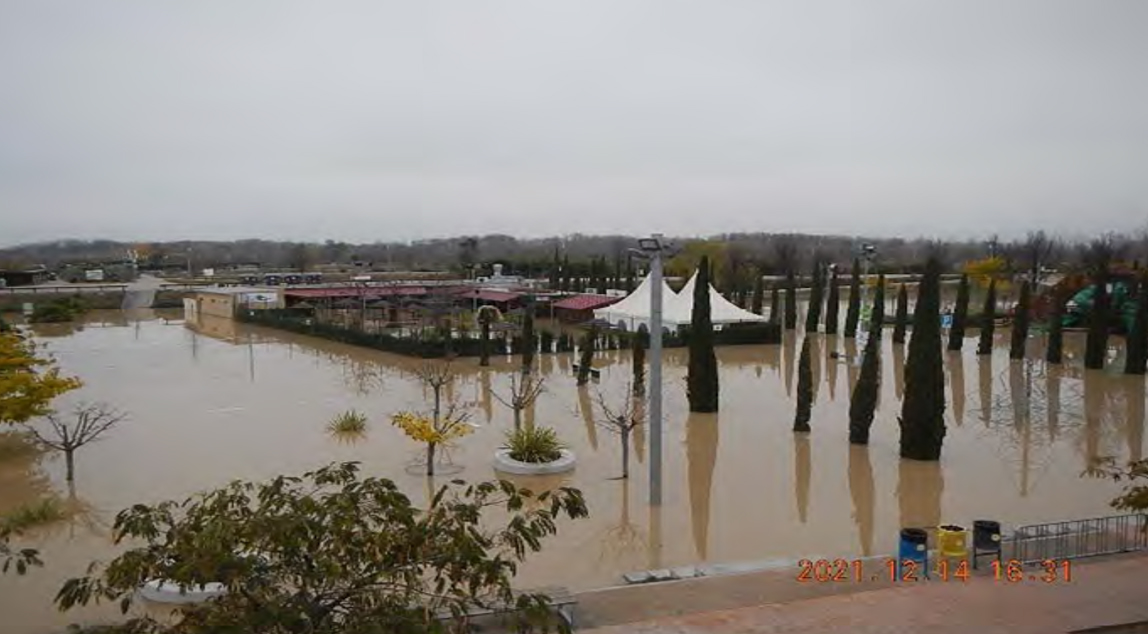 Figure 5. Flooding at the Water Park in Zaragoza. Source: CCS.