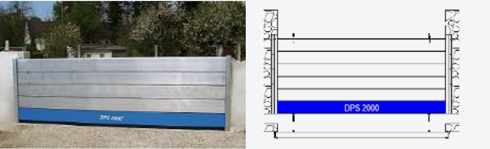 Figura 16. Tipología de compuertas modulares para puerta de entrada principal de El Ingenio Chico. Fuente: Catálogo CAG Canalizaciones S.L.