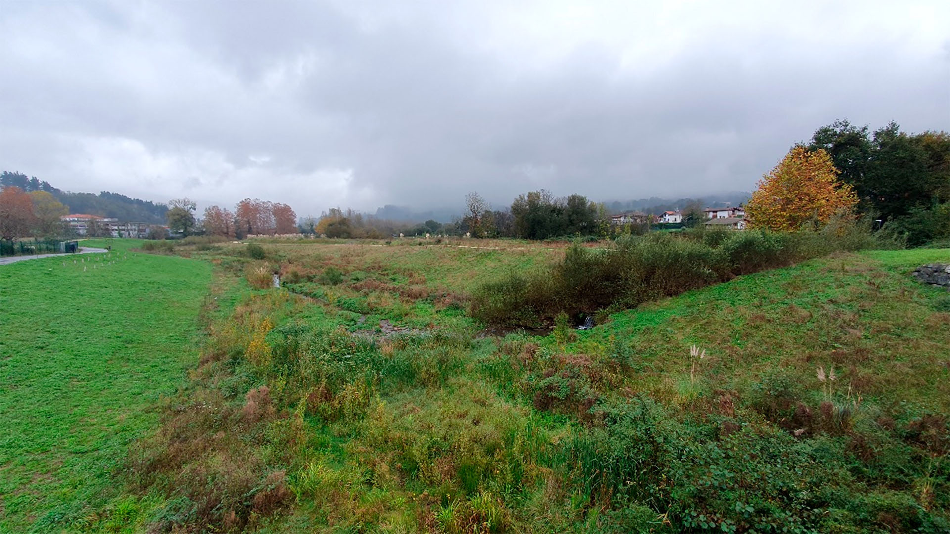 Cauce complementario, vega recuperada en el Cadagua en Mimetiz (Zalla).