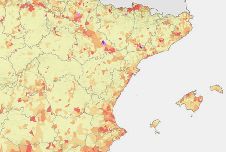 Representación espacio-temporal de los siniestros de riesgos extraordinarios por causas naturales