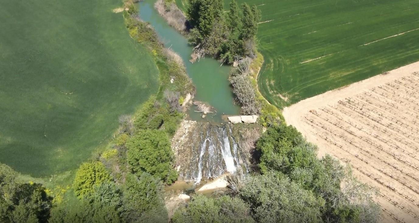 Figura 4. Vuelo de mantenimiento sobre el río Cidacos (Tafalla).  Fuente: Proyecto EMERAL.