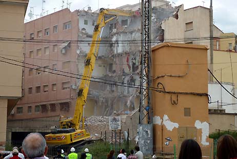 Buildings demolished and for which the Consorcio de Compensacin de Seguros paid compensations after the 2011 Lorca Earthquake